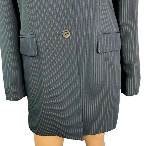 Alex Garfield Vintage Button Down Blazer Suit Jacket Women Size 4 Blue P… - Picture 6 of 16